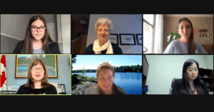 Meeting with Conservative Senator Yonah Martin and representatives from Cooperation Canada, Global Citizen, and the Canada-International Scientific Exchange Program. GRAN representative: Janet Siddall.