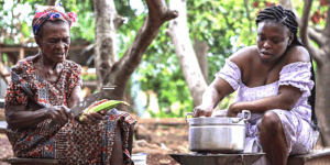 Ama Deawuo in conversation with her Ghanaian grandmother