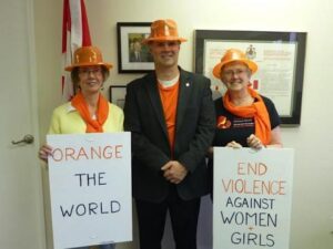 Fin Donnelly, MP for Port Moody-Coquitlam with Gail Mullen and Bev Harris