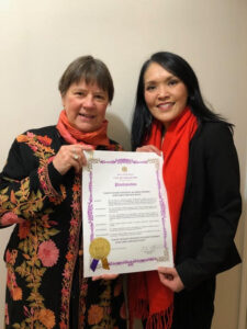 Greater Vancouver GRAN Marisa Oth-Pallavicni with her MP Jenny Kwan