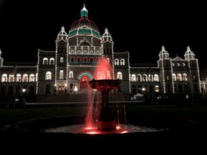 BC Parliament Building and Fountain, Victoria