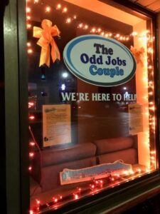 Brighton, Ontario, business lights up in orange