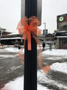 Ribbon at Byward Market in snowy downtown Ottawa
