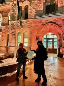 Councillor Kavanagh giving Proclamation of City of Ottawa to GRAN Stella Val