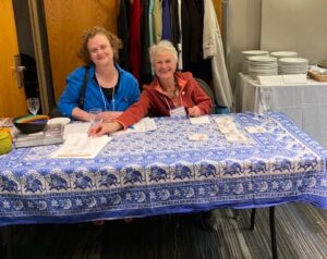 GTA GRAN Lynne Latulippe and Hello Friends! Registrar Mia Overduin at welcome table