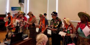 The Raging Grannies closed the event with song....