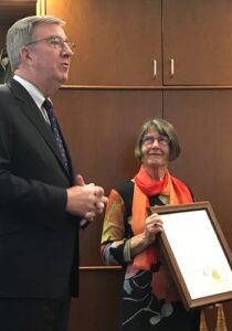 Ottawa Mayor Jim Watson with GRAN member Stella Val